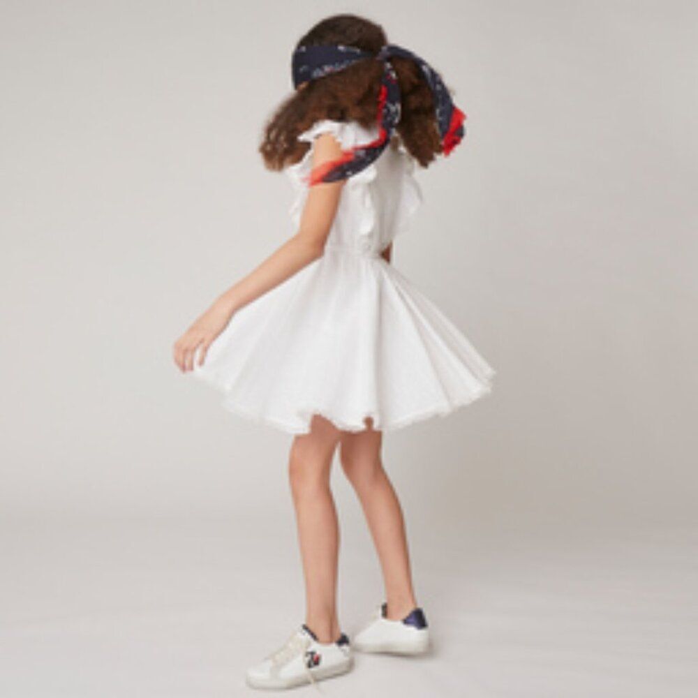 Zadig & Voltaire Girls White Cotton Dress - Size 8